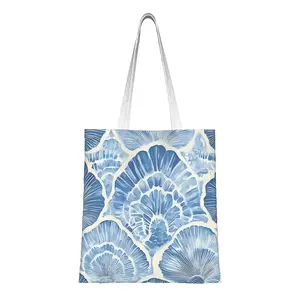 1pc 2D  flat  canvas bag with coral pattern suitable for supermarkets, schools, and travels, a two-way carry shopping bag, a portable grocery bag, a student's bag for textbooks, notebooks, and water bottles, a gift for birthdays, Christmas, and Halloween.