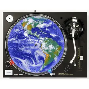 DJ Music Accessories Planet Round Earth #1 Vinyl Memorabilia 12" inch Slip Mat Turntable Slipmat DJ Platter Pad