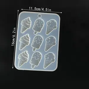 Silicone Ice Cream Cone Mold, Cake Decoration Mold, Chocolate Fondant Birthday Insert, DIY Ice Cream Mold, Crystal Resin Mirror Silicone Mold