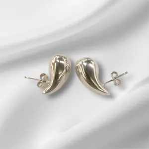 Broqueles de gota plata 925 italiana