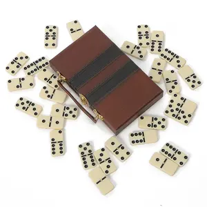 Double 6 Dominoes Travel Set with Storage Case, 28-Piece Classic Game Set for Adults and Family