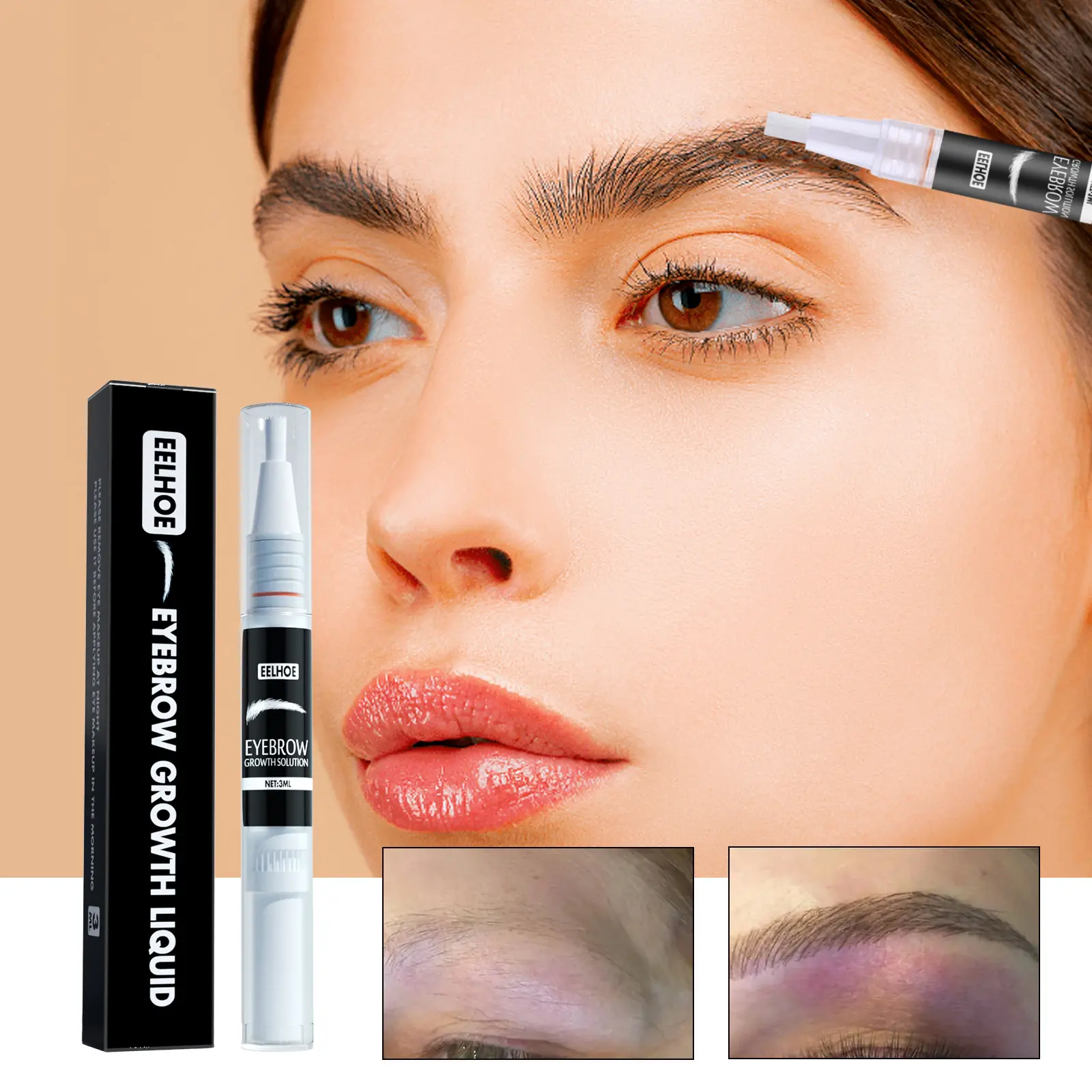 EELHOE Eyebrow Pencil Growth Liquid, Bushy Natural Brows Brows Repair And Moisturize Long And Delicate Eyebrows Beautiful Nutrient Solution