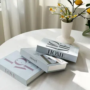 3-Piece Nordic Minimalist Book Set, Home Style Replica Books, Designer Indoor Magazine Decor, Soft Decorative Books, Coffee Table Ornament, Home Decoration Book