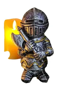 The Armored Kingdom Executioner Knight Collectible - Handcrafted Medieval Justice Figurine with Crown Keychain & Free Royal Gift - 6 Inch Collectible Statue for Home Decor