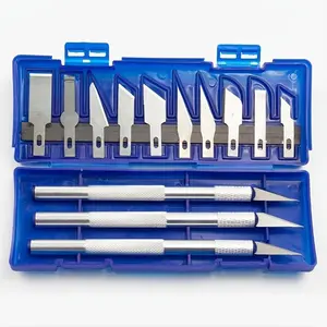 13pcs Precision Carving Knife Set, Carving Knives Set - Durable Stainless Steel, Non-Retractable Handles - Ideal for Paper Cutting & Model Crafting - Includes Detailed Storage Case