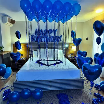 47th Birthday Decorations Kit - Gold Balloons, Banner, Pom Poms & Confetti Balloons