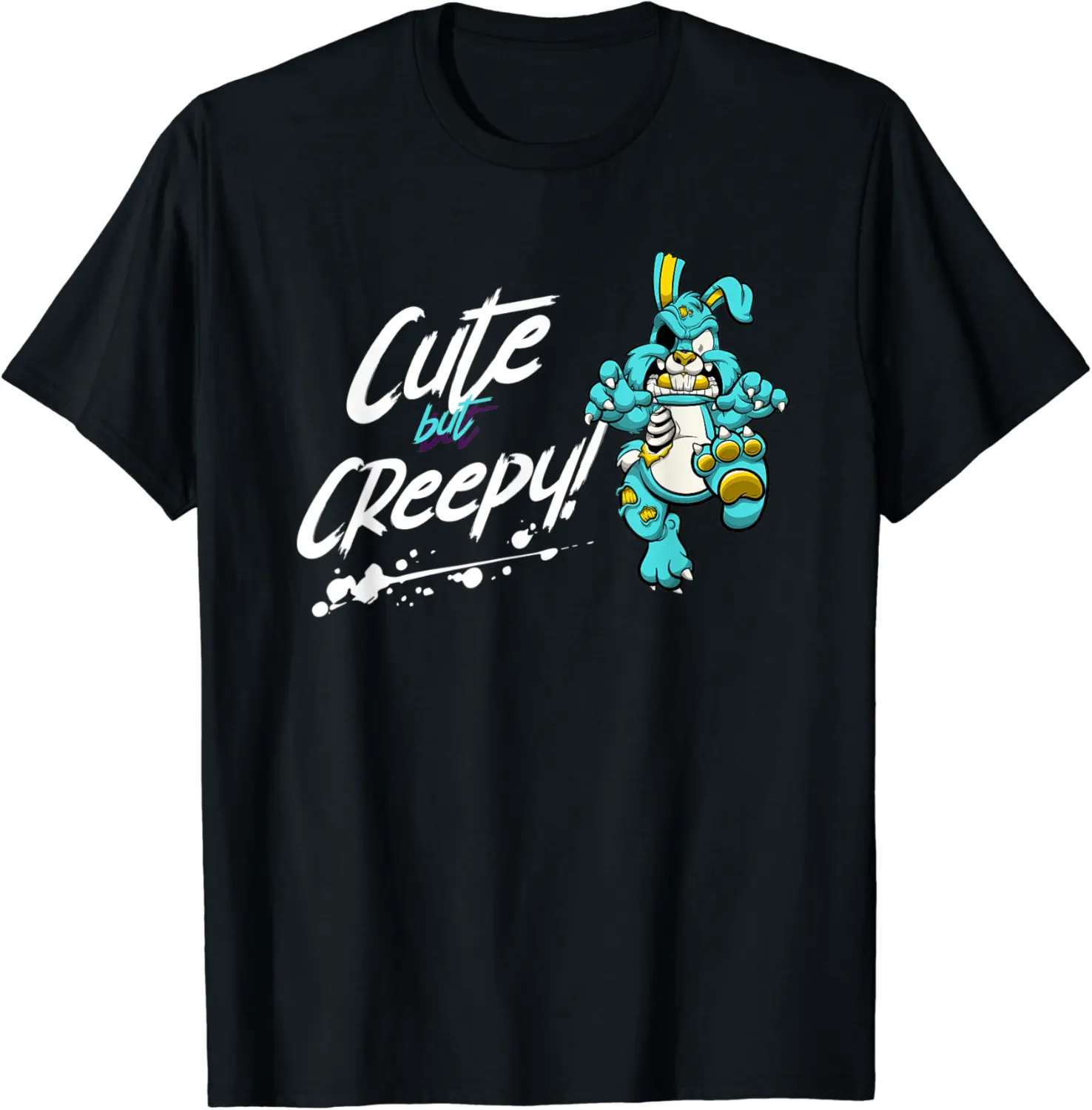 Cute But Creepy Scary Rabbit Bunny Halloween T-Shirt - Emilyschwe Shop 1NGB0BBJF2DBF