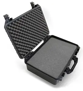 Waterproof Hard Travel Case 18" with Padlock Rings & Customizable Foam - Fits Accessories up to 15.5" x 9.5" x 5" - Airtight Silicone Liner & Crushproof Impact-Resistant Construction