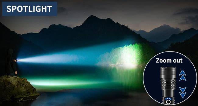 Rechargeable Flashlights 90000 High Lumens - 2 Pack, Super Bright LED Flashlight Rechargeable with 5 Light Modes, High Powered & IPX7 Waterproof Flash Light for Camping, Home