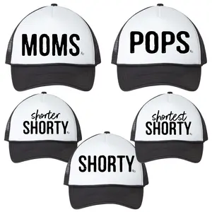Matching Hats - Moms, Pops, Shorty (black/white)