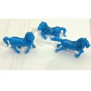 Glass Blue Horse 2.5"
