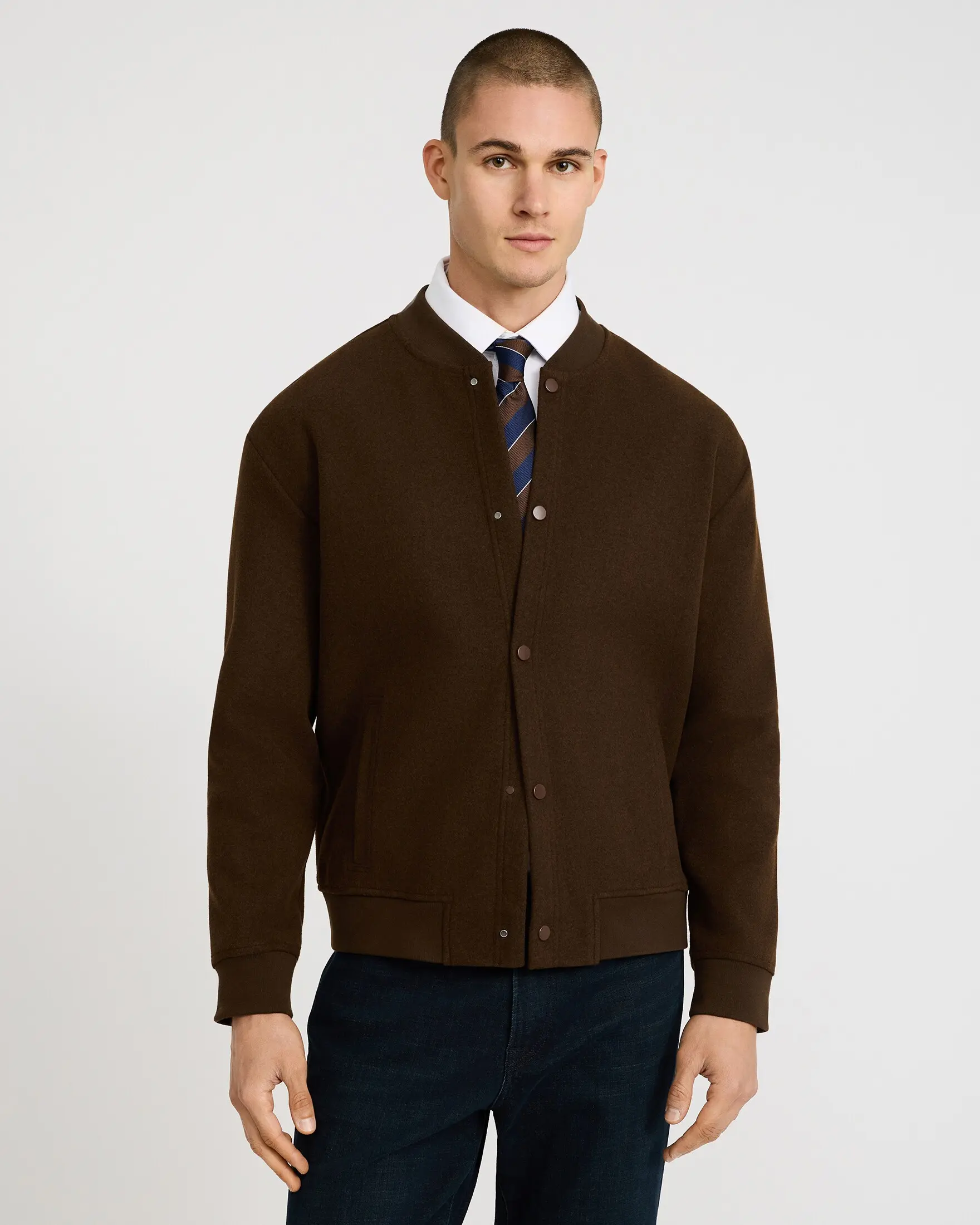 Express Solid Fleece Snap Button Bomber Jacket Express Solid Fleece Snap Button Bomber Jacket