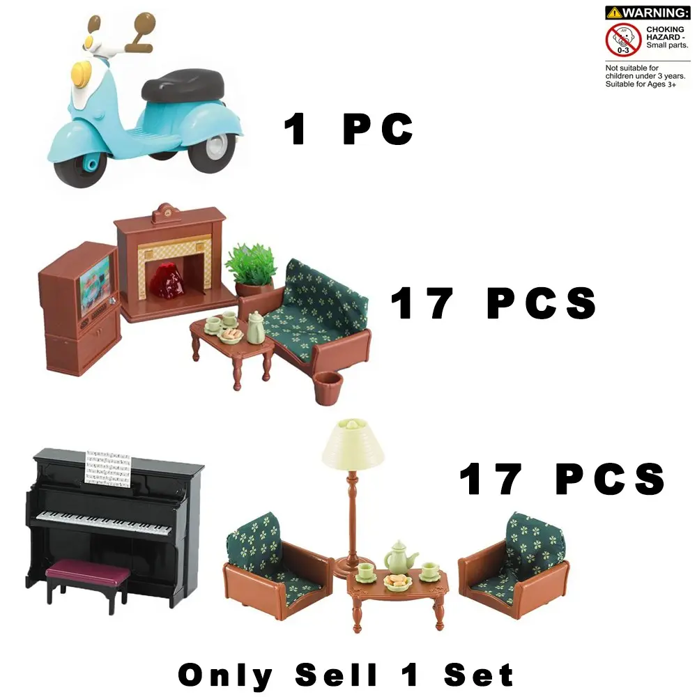 Simulated Living Room Furniture Toy, 1 Box Miniature Model Motorcycle Ornament, Parent-child Interactive Pretend Play Toy, Creative Birthday Gift, Interaction