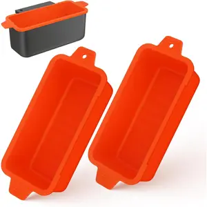 2 count Silicone Grease Cup Liners for Blackstone 36 28 22 17 Inch Griddle,Reusable Grease Catcher Cup Liner Grill Grease Tray,Durable Drip Pans Blackstone Griddle Accessories,Orange