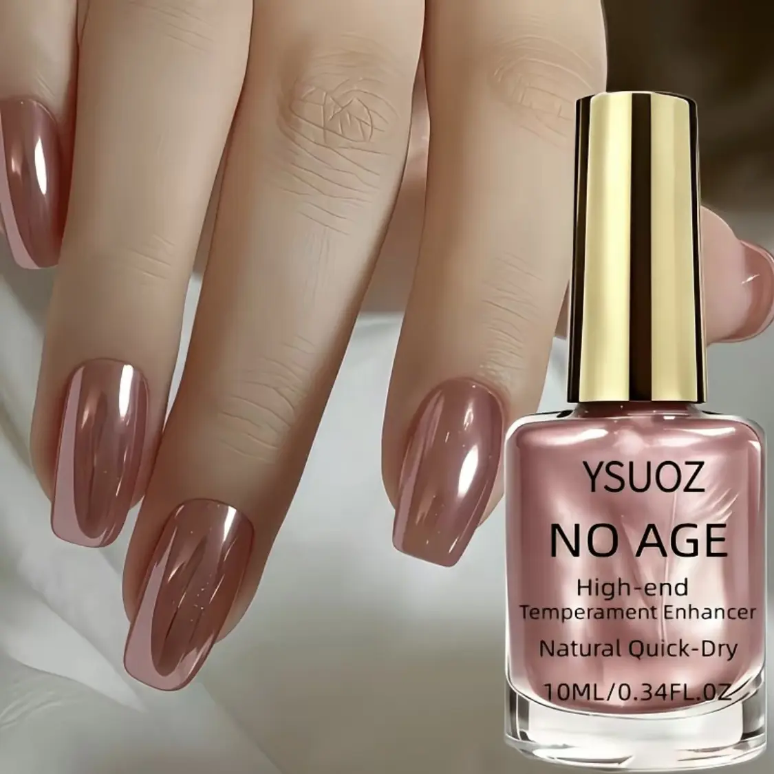 Rose Gold Nail Polish: Quick-drying and long-lasting, with a mirror-like shine that delivers salon-quality results. Suitable for both hands and feet.