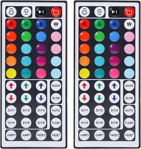 44 Key RGB LED Strip Light Remote Controller, IR Remote Controller Replacement for SMD 5050 3528 2835 RGB LED Light Strip Lights (2)