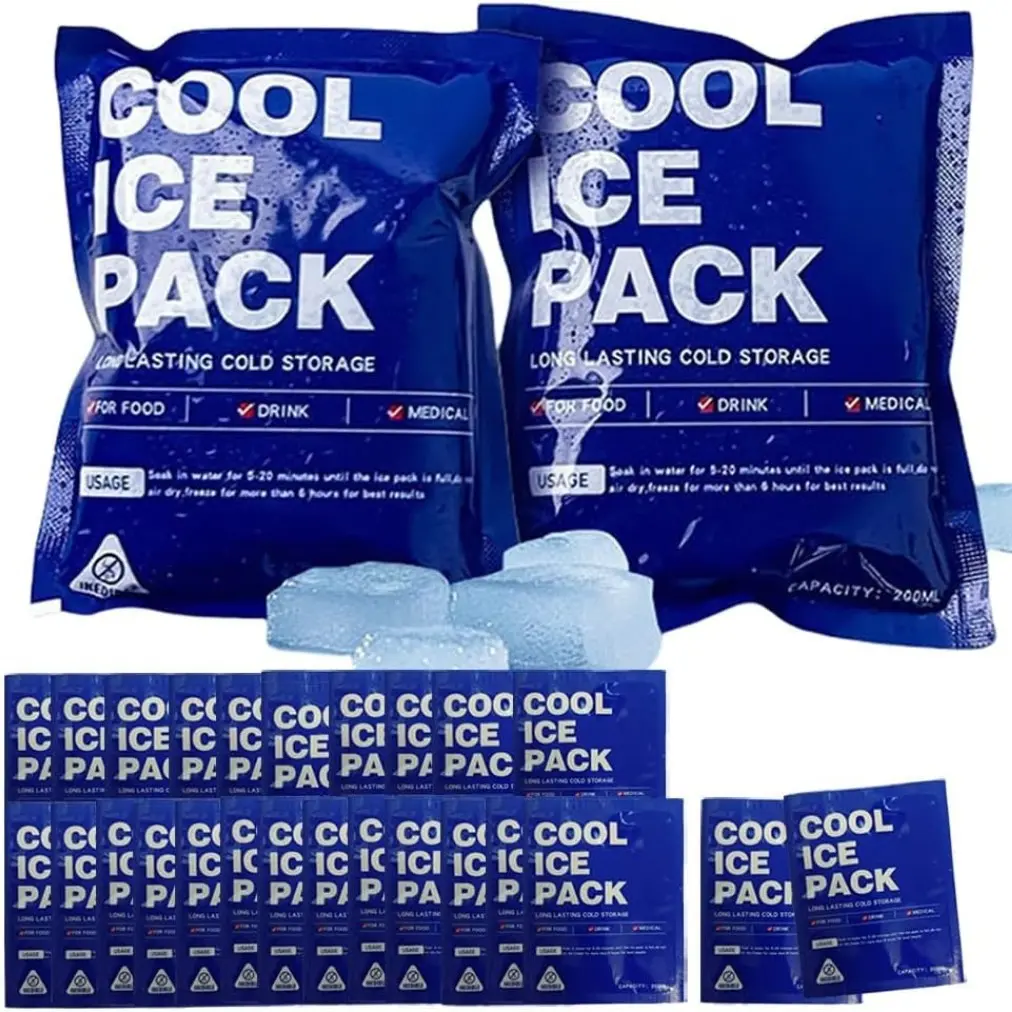 20 Reusable Dry Ice Packs 200ML for Shipping & Storage, Ideal for Keeping Items Cool During Transport, Durable and Eco-Friendly Solution