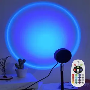 Mini RGB Sunset Lamp Projector LED Night Light Rainbow Light for Bedroom Ambiance Decoration