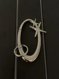 Romantic Starlight Y2K Metal Shiny Hiking Buckle Belt Ring Accessories, Unisex Fashion Hiking Buckles for Daily Wear, Star Decorated Belt