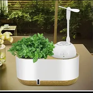 Intelligent Planter Growing System, Indoor Herb Garden Starter Kit with LED Grow Light