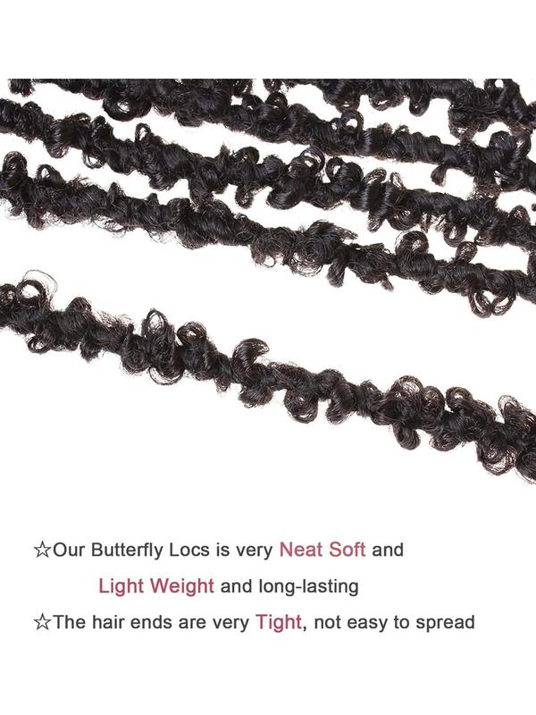 Butterfly Locs Crochet Hair Extensions 24pcs, Professional Styling Accessories, Faux Locs Braids, Non-Knotting, African Braids, Unisex, Festival, Party, Stage Performance