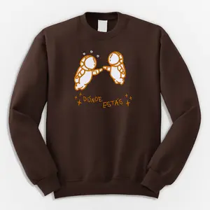 Ivan Cornejo Donde Estas Brown Embroidered  Sweatshirt