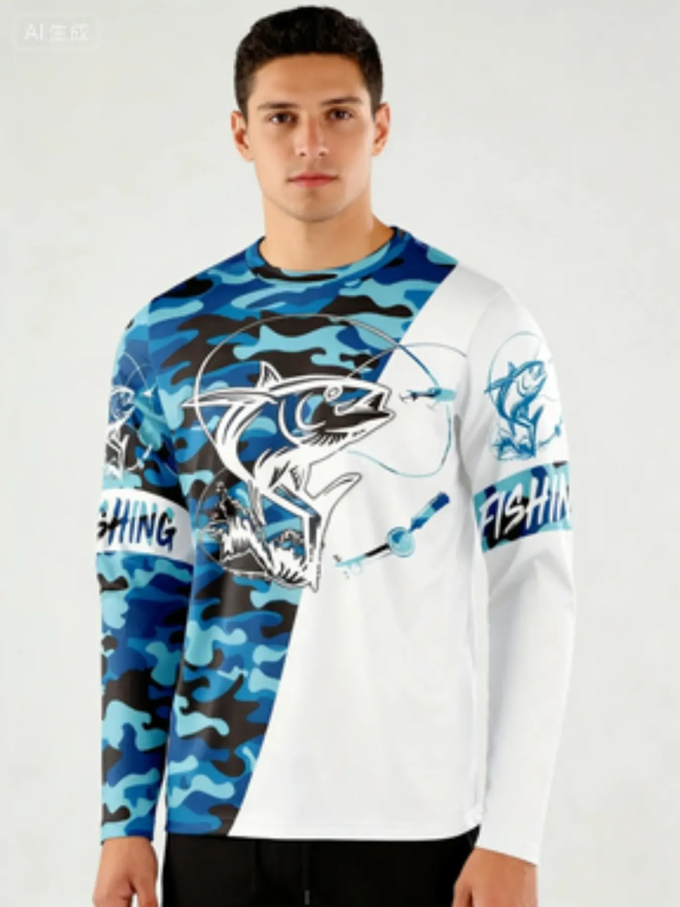 Fishing clothing, sailing shirts, men's long-sleeve sun protection, hunting jerseys, Camisa de Pesca Performance, fishing gear, beach tops, Premium Outdoor Apparel, Outdoor Fishing Wear, Fishing Clothes