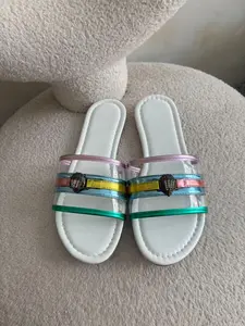 Summer New Flat Sole Colorful Fish Mouth Sandals, Outdoor Casual Fashion Women's Shoes, Trendy Chic Style, Comfortable and Stylish