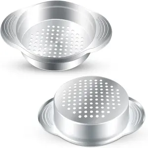 Stainless Steel Can Strainer Pcs-Tuna Press, Food Sieve, Oil Drainer Remover, Metal Lid Canning Colander, Filter for Canned Vegetables and Beans - Kitchen Supplies