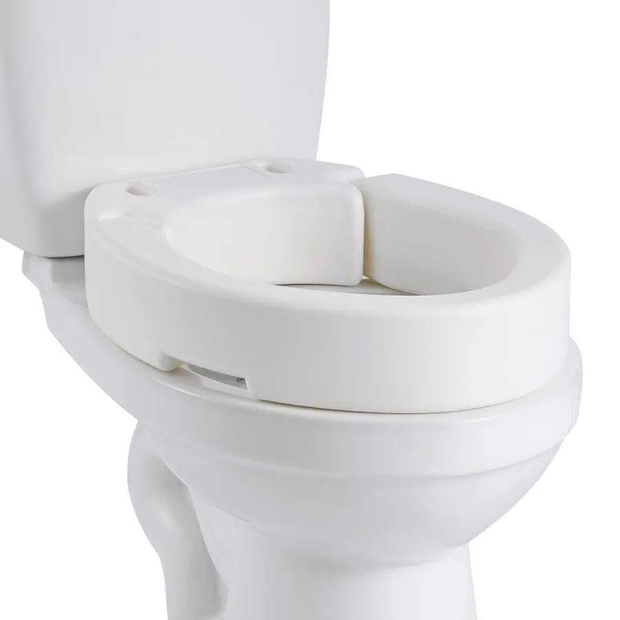 VEVOR Armless Raised Toilet Seat Riser, 3.5-inch Lift Height, 300 lbs Load Capacity, Enlarged Opening, Fits Elongated Extended Type Toilet Bowls, No Extra Tools Needed, for Elderly Adults, Seniors