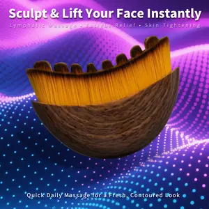 Lymphatic Facial Contour Brush – Precise Ergonomic Massager for Jawline & Chin, Relieves Facial Tension & Boosts Circulation, 1PCS, Christmas Gift