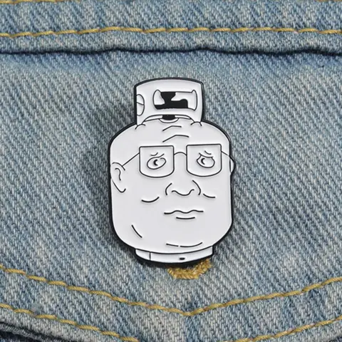 Cartoon Gas Canister Man Face Design Brooch, Fashion Alloy Badge for Daily Clothing Decor, Trendy All-match & Exquisite Brooch for Birthday Gift, Men Accessories, Alloy Brooch Pin, Lapel Pin