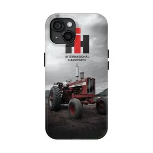 Vintage Tractor Themed Cellphone Case, Heavy-Duty Polycarbonate-TPU Rubber Protection, Custom Shock-Resistant Tech Accessory for iPhone 11-17 Pro Max Plus (Farmall International Harvester Accessory)