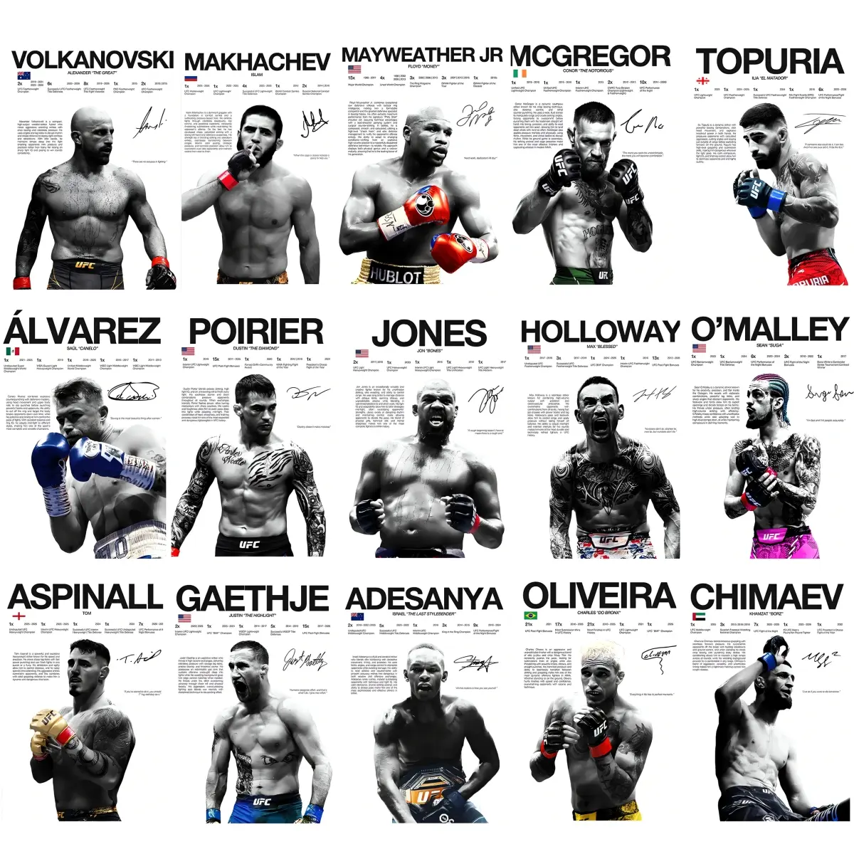 MMA Fighter Aluminum Metal Sign, Black and White Combat Sports Wall Decor, Motivational Boxing Poster for Man Cave, Home Gym, Bedroom, Game Room, 8x12 Inch/12x16 Inch, Vintage Sports Gift, Single Piece
