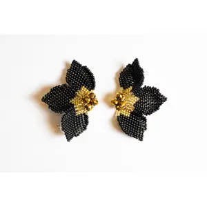 Black Orchid Earrings