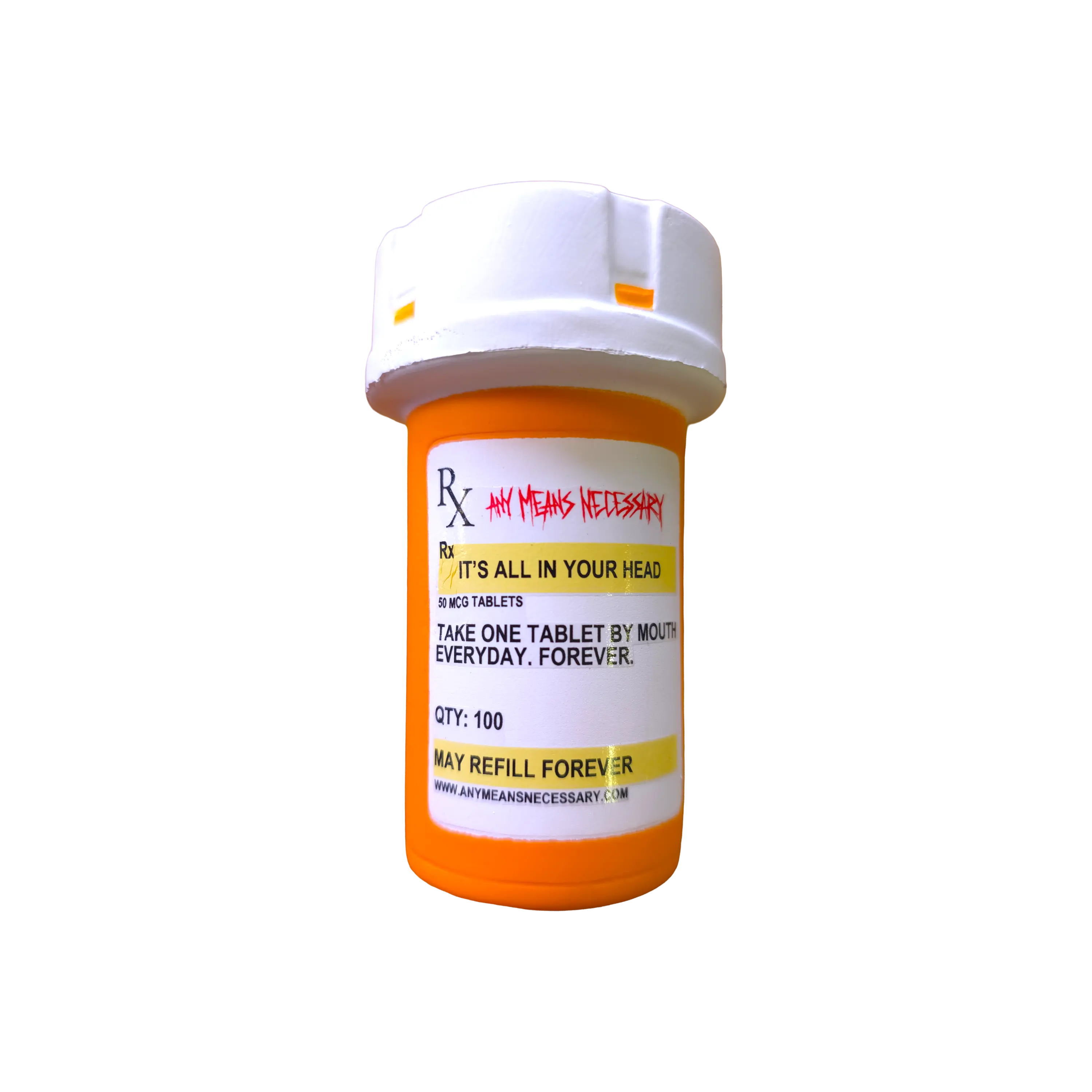 It's All In Your Head Pill Bottle (Stress Ball)