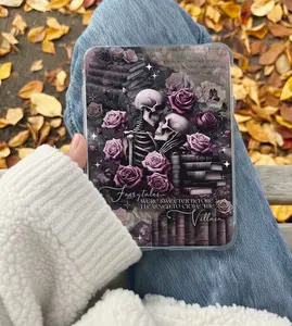 Dark Romance Bookish Kindle Insert for Clear Case – Aesthetic Book Lover Decor | Cozy Reading Accessory
