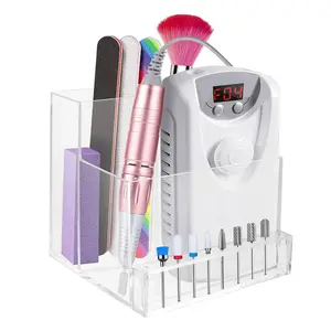 Nail Art Tool Storage Box, Multi-grid Nail Art Tool Organizer, Portable Nail Art Tool Storage Box for Home & Salon Use, Makeup Tool Organizer