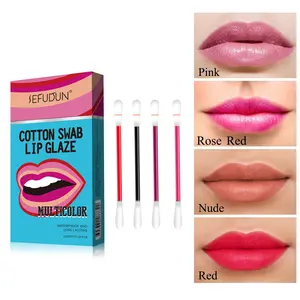 Sefudun Waterproof Non-Stick Lip Gloss Stick, Portable Lip Glaze Stick for Quick Holiday Touch-Ups