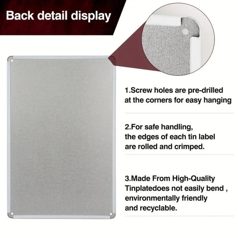 Retro letter patterned metal plaque, interesting quotes, waterproof and durable logo, home living room and bedroom mural decoration, home decoration products, decorative plaques, home office decoration