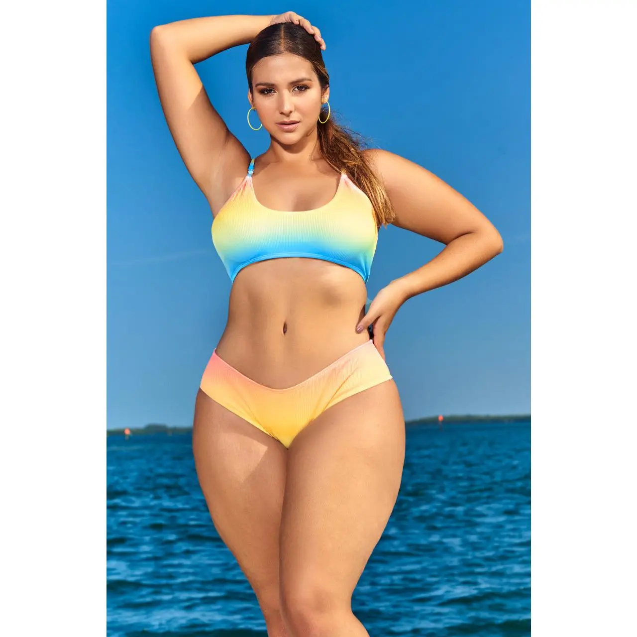 Plus Size Miami Sunset Sport Bikini