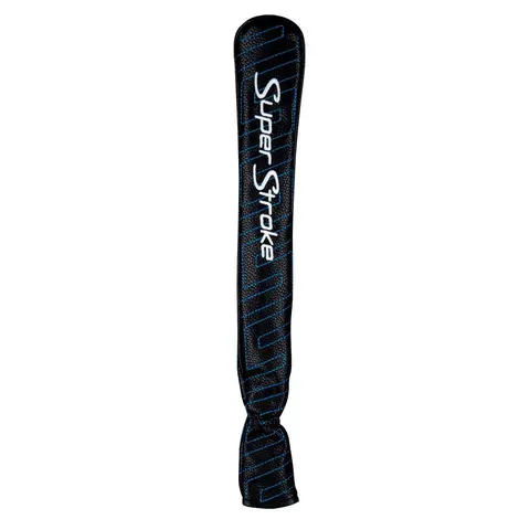 SuperStroke Golf Alignment Stick Cover - Unisex Golf Gear, High-Quality Synthetic Leather, Soft Fleece Liner, 2-Panel Construction, Neon Stitching, Fixed Size, Black, Water & Stain Resistant