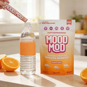 Mood Mod | Daily Mood Support Drink Mix | Saffron, L-Theanine & Magnesium | 20 Servings - Supplement Stress Relief Support 