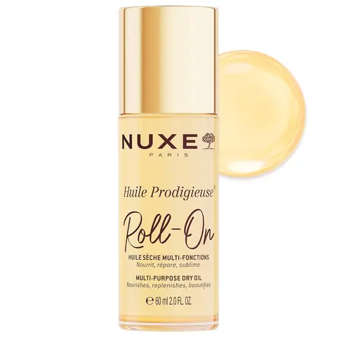 NUXE Huile Prodigieuse Body Oil, Roll On Oil for Skin & Hair, 2 Fl Oz