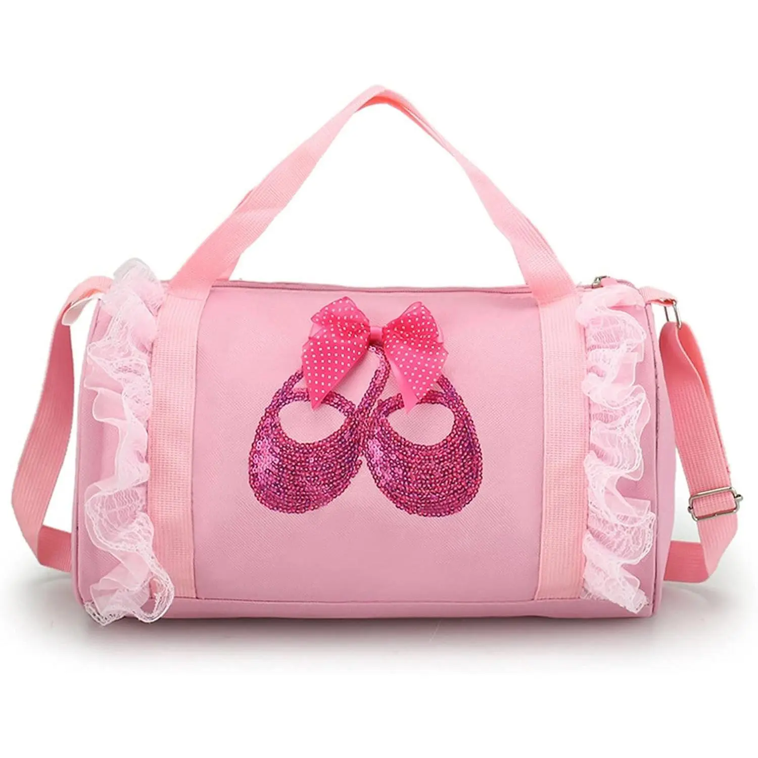 KF5-CPB010 Cute Ballet Dance Backpack Tutu Dress Dance Bag Dance Bag for Girls Waterproof Small Duffle Bag for Kids Ballet Bags for Girl (Pink)