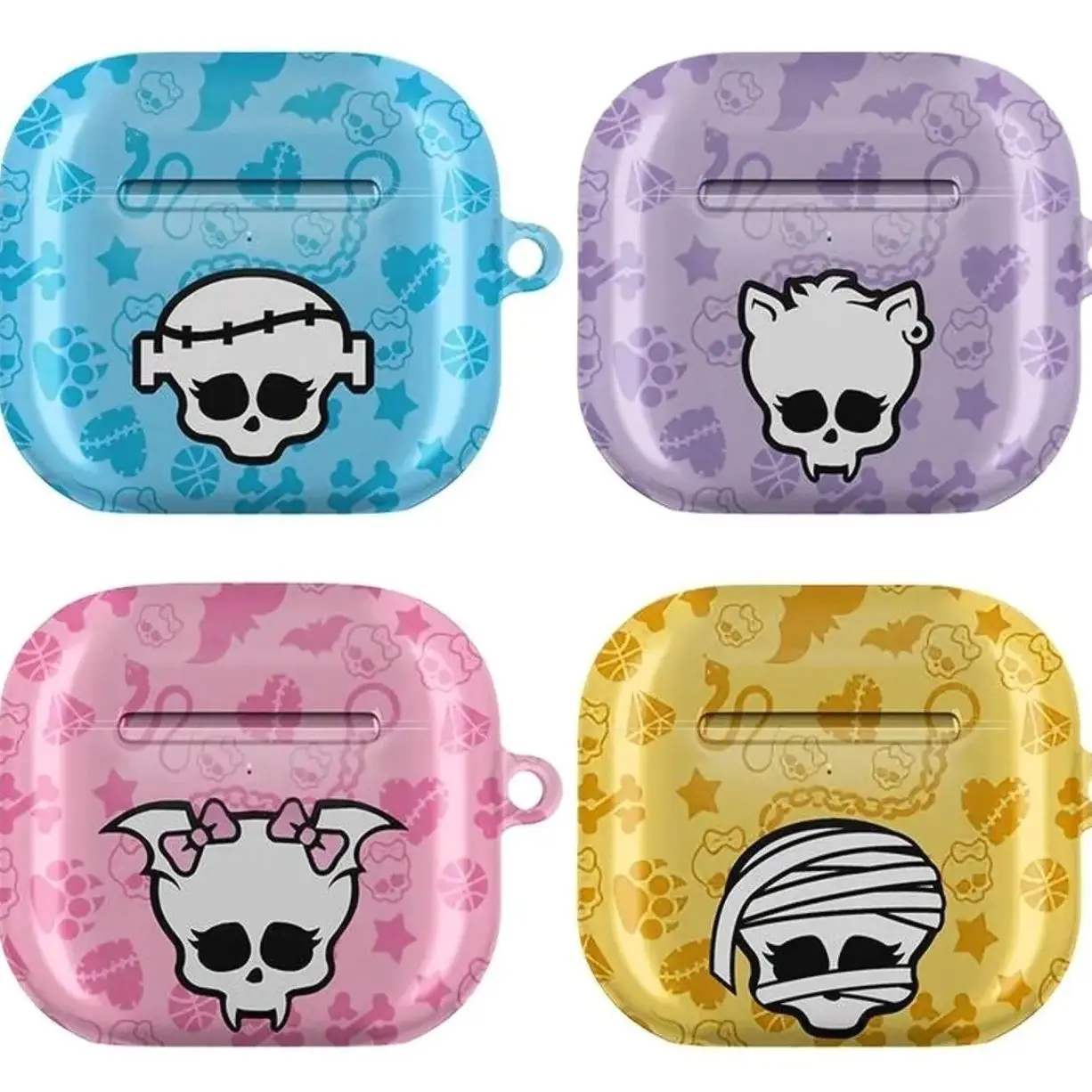 Monster High Skullette AirPods Case – Draculaura Frankie Cleo Clawdeen Gothic Kawaii Skull Case Cover For AirPods 1 2 3 4 & Pro Gen 1 2 3 3G7ORP