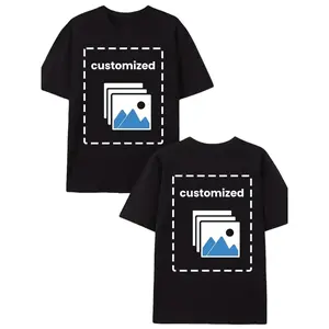 Custom Double-Sided Personalized Photo T-Shirt Retro Style Round Neck Short Sleeve Unisex Adult Sizes for Men Women Soft Comfortable Casual Sportswear Machine Washable Add Your Own Photos Designs