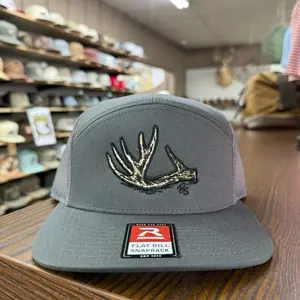 Antler Shed 7 Panel Hat - Charcoal