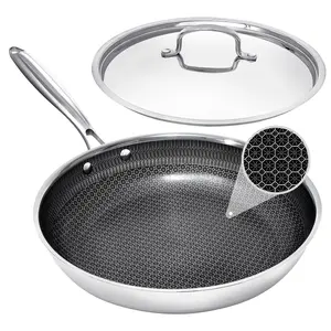 USELUCK Mini Breakfast Skillet with Steel Lid, Nonstick Small Frying Pan for Eggs, Pancakes & Bacon, Compact Single-Serve Cooking Pan for Apartment, Dorm, RV & Small Kitchen