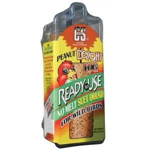 212 MAIN Peanut Delight Log Bird Feeding Supply - CS08907, No Waste, No Melt, Suet Plugs, Wild Bird Food, All-Year Feed, Bird Supplies